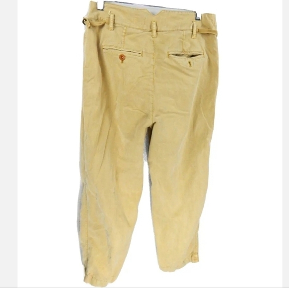 Hei Hei Anthropologie Yellow Pleated Crop Pants - Picture 3 of 4